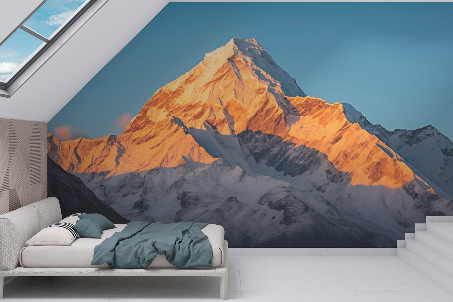 Mountain with snow on it