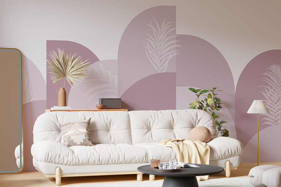 Grafica in bianco e rosa