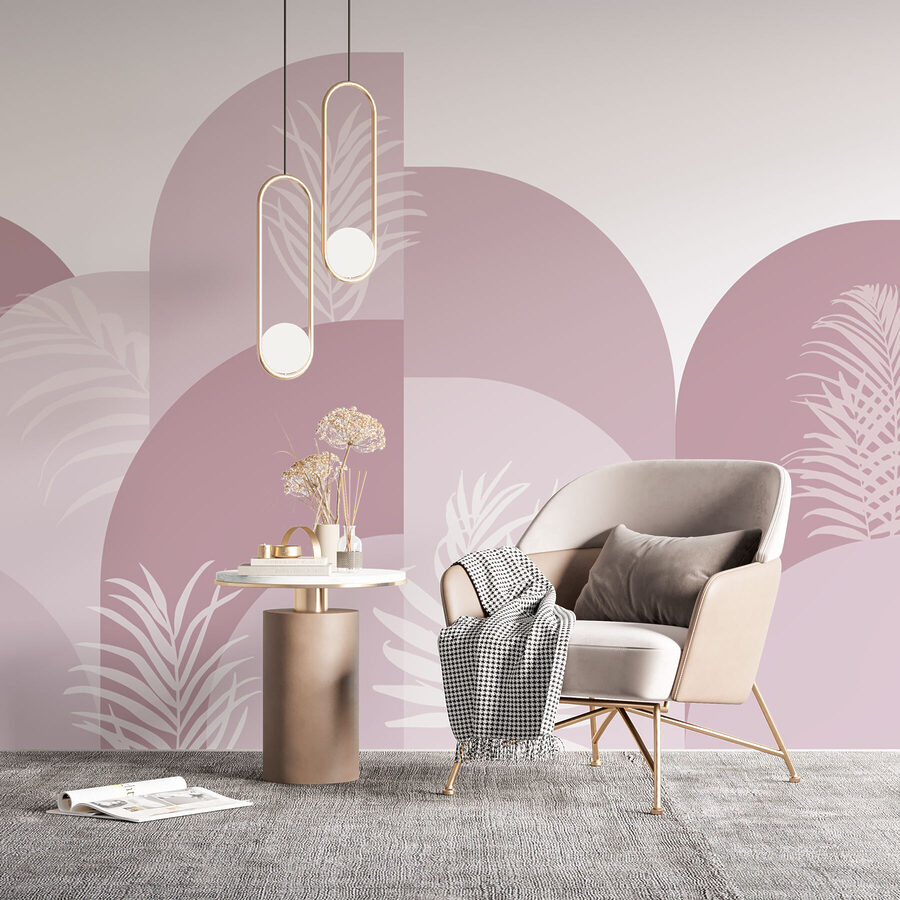 Grafica in bianco e rosa