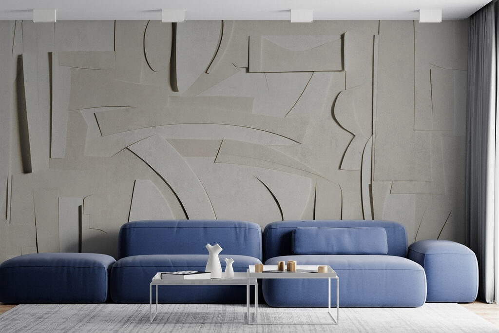 White paper cut out of various shapes