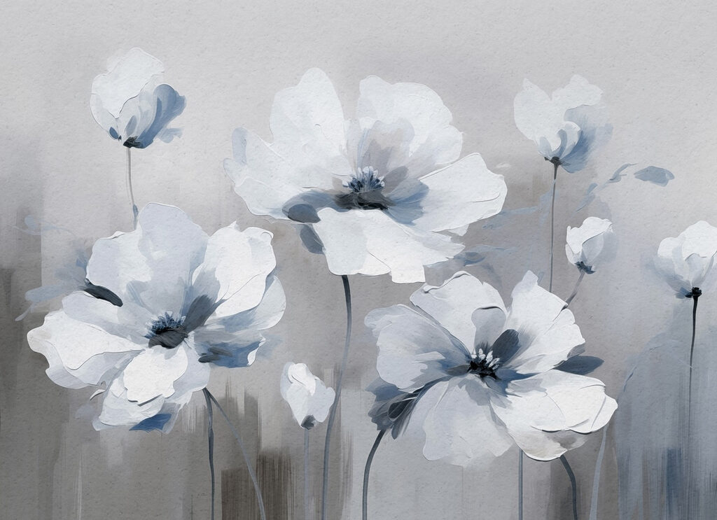 Pittura di fiori bianchi Pittura di fiori bianchi