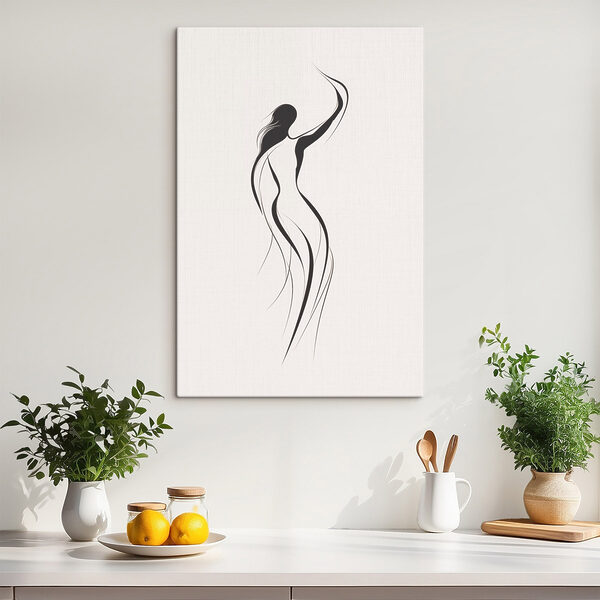 Quadri Quadri Disegno in bianco e nero di una donna (COD: s41487)