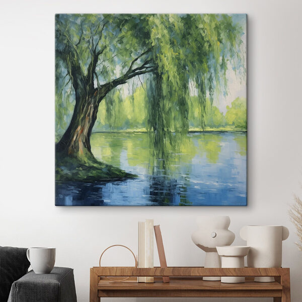 Quadri Quadri Albero vicino all'acqua (COD: s41493)