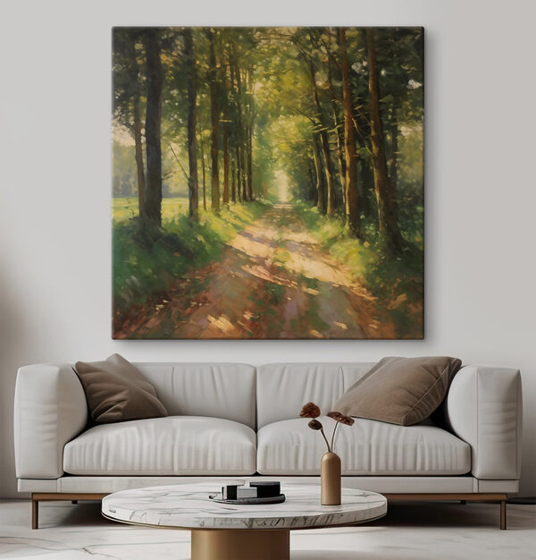 Dirt road through a forest