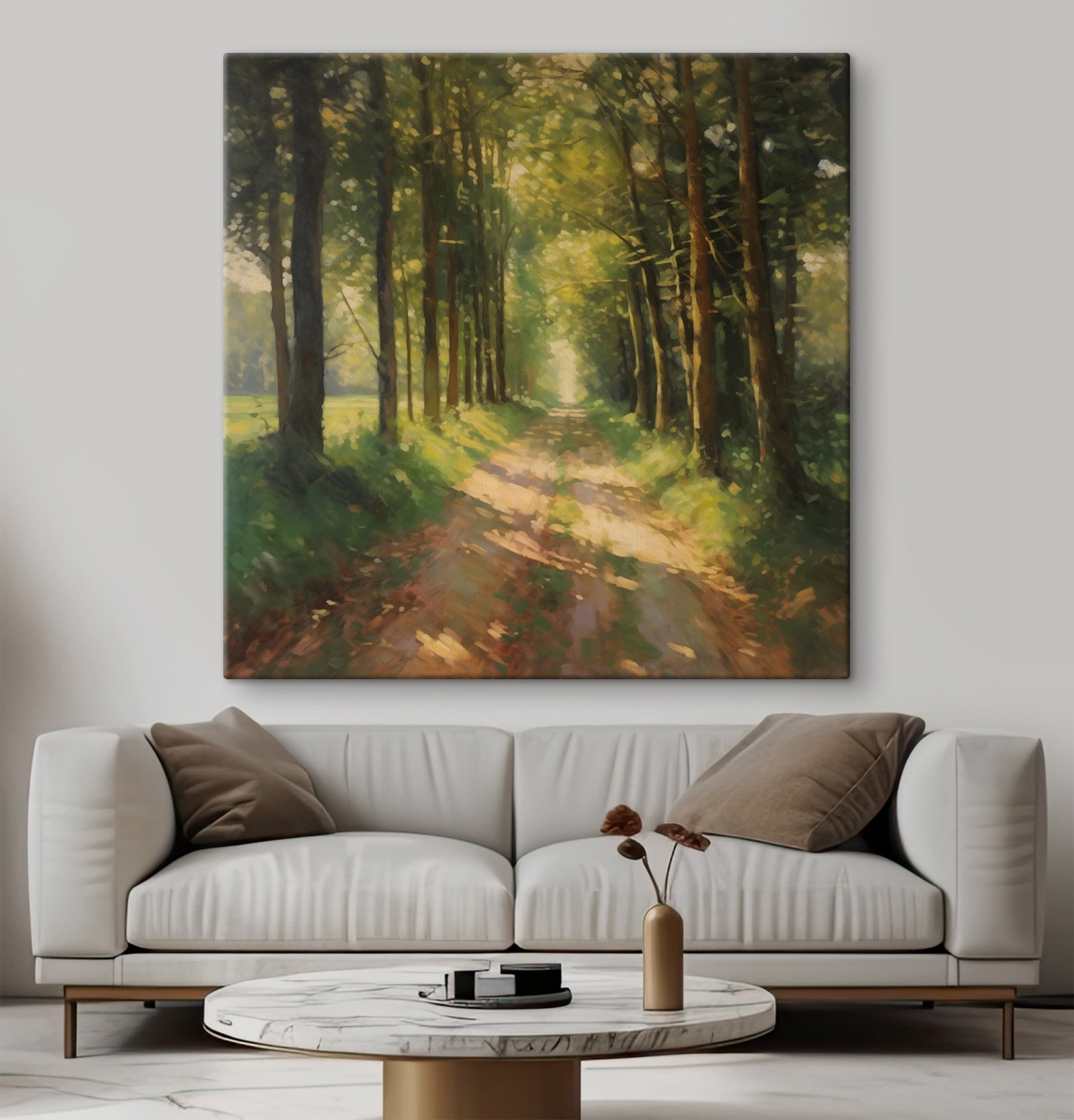 Dirt road through a forest