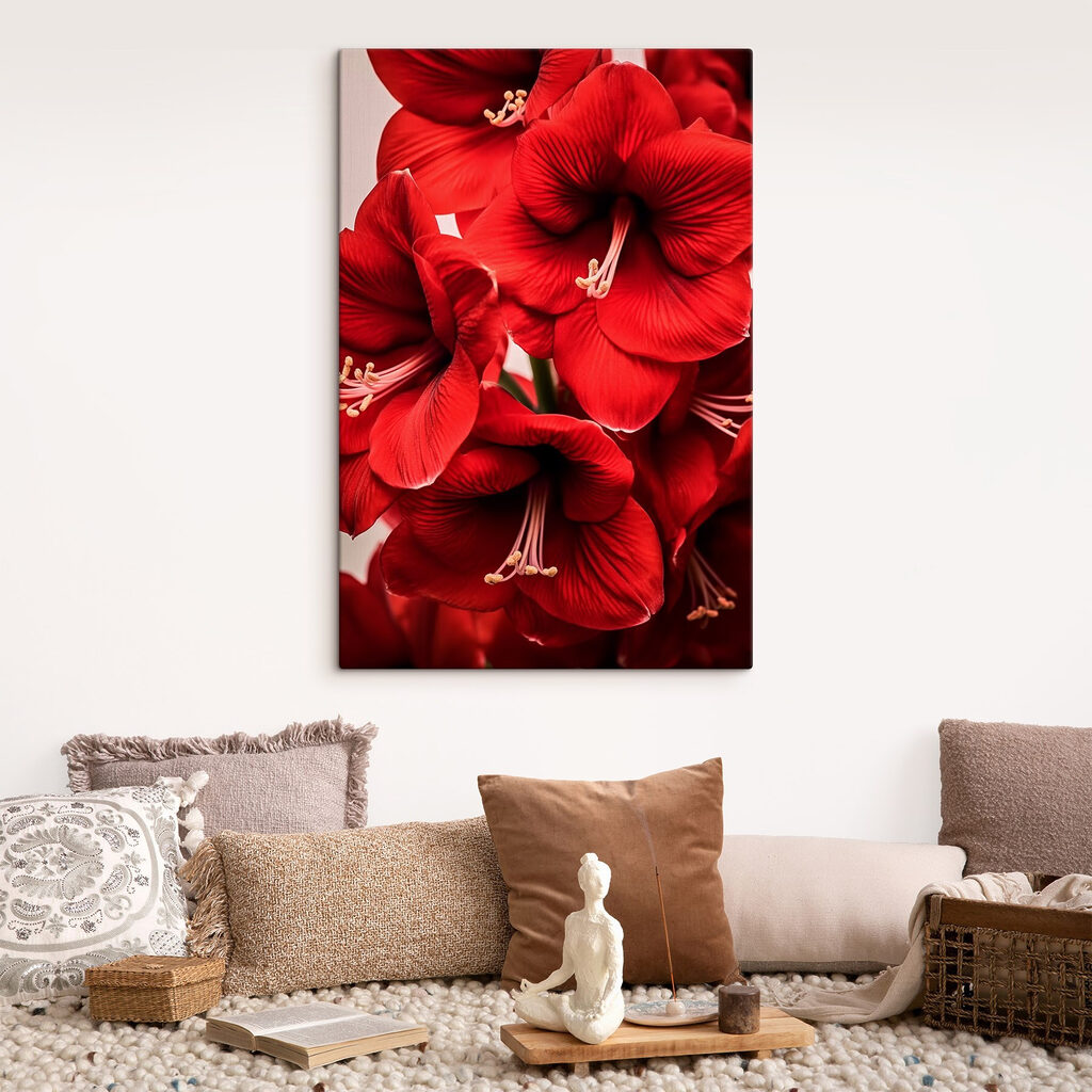 Vibrant red flowers in full bloom