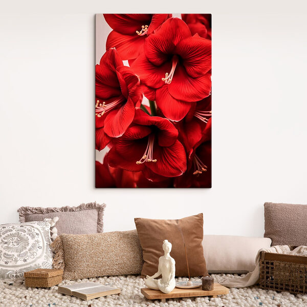 Vibrant red flowers in full bloom