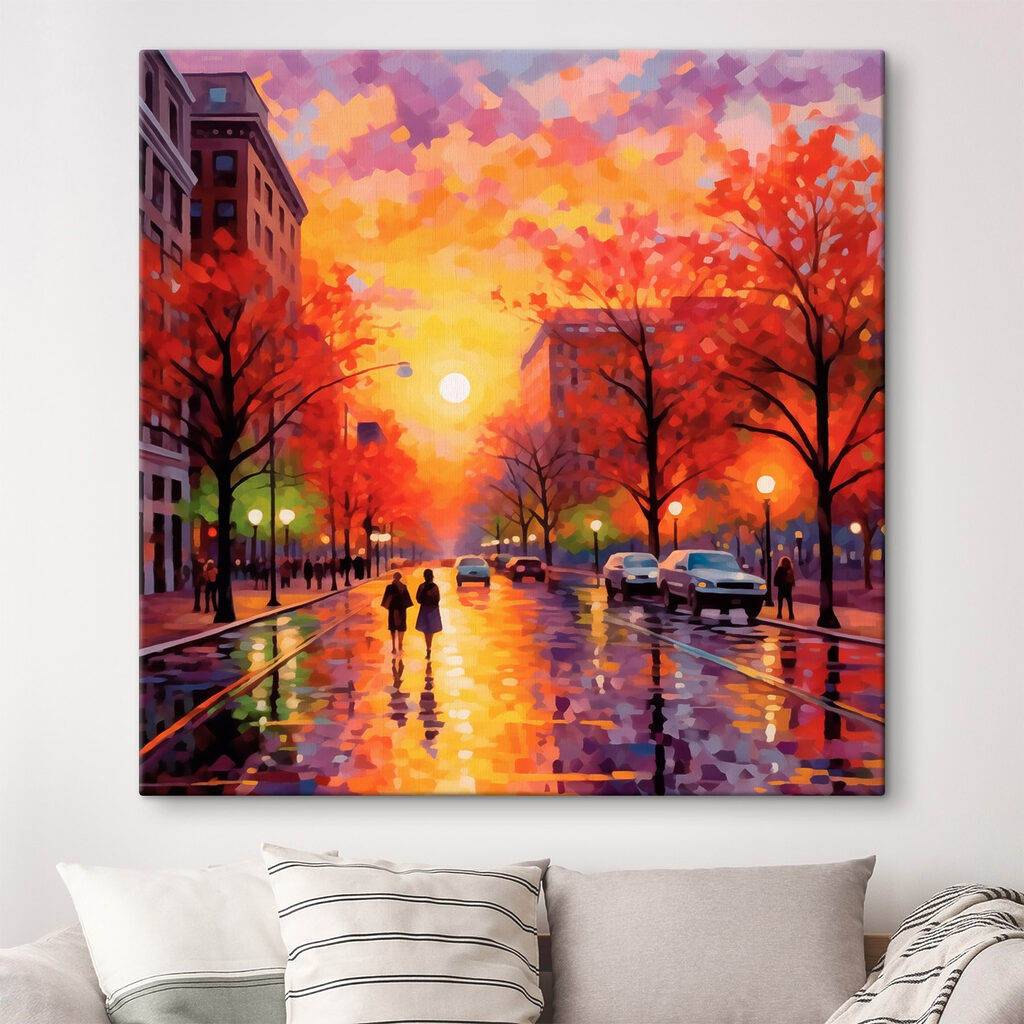 Street with cars and trees on it