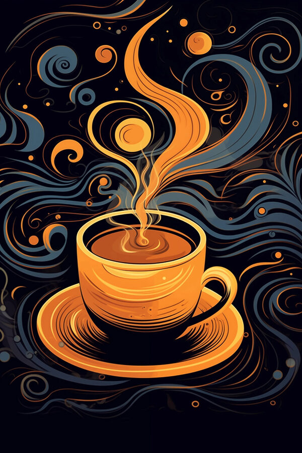 Coffee cup with smoke Coffee cup with smoke