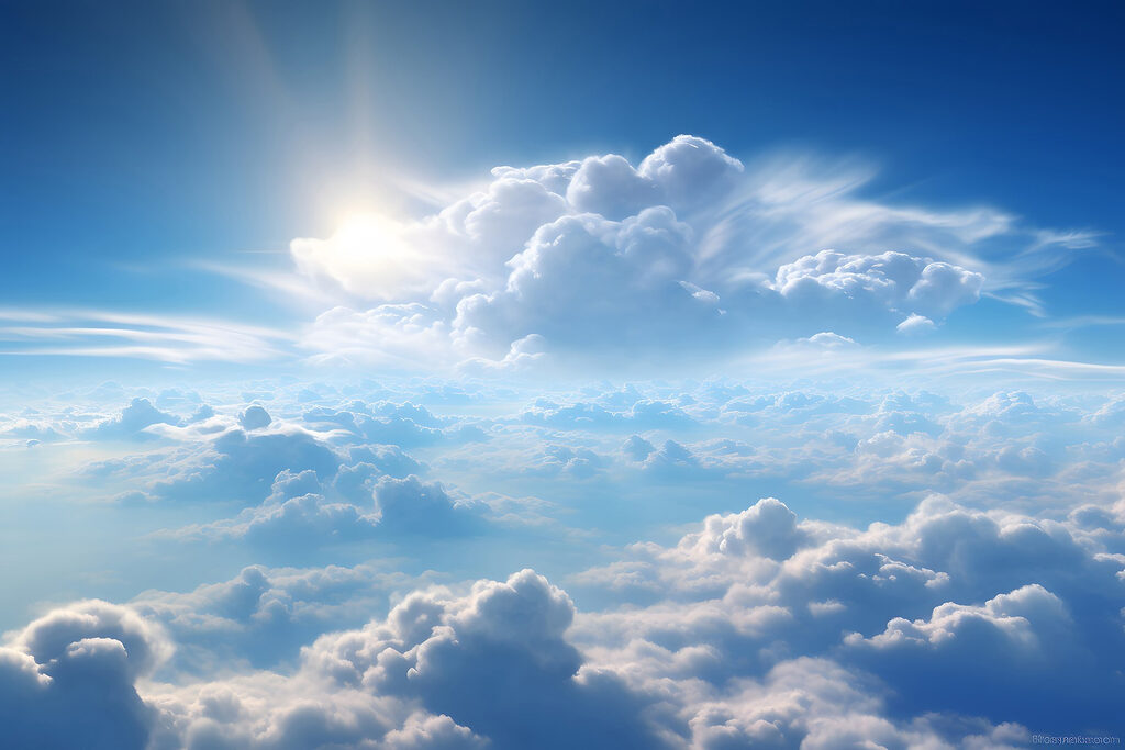 Nuvole e cielo azzurro con nuvole e sole Nuvole e cielo azzurro con nuvole e sole