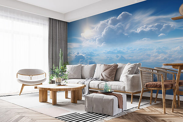 Nuvole e cielo azzurro con nuvole e sole Nuvole e cielo azzurro con nuvole e sole