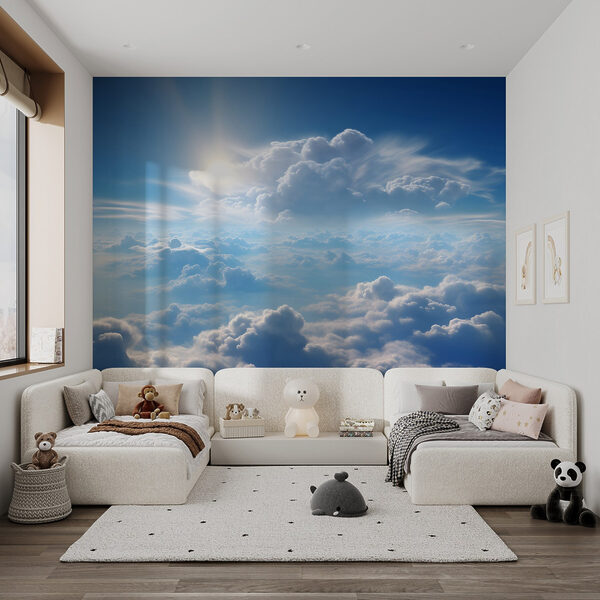 Nuvole e cielo azzurro con nuvole e sole Nuvole e cielo azzurro con nuvole e sole