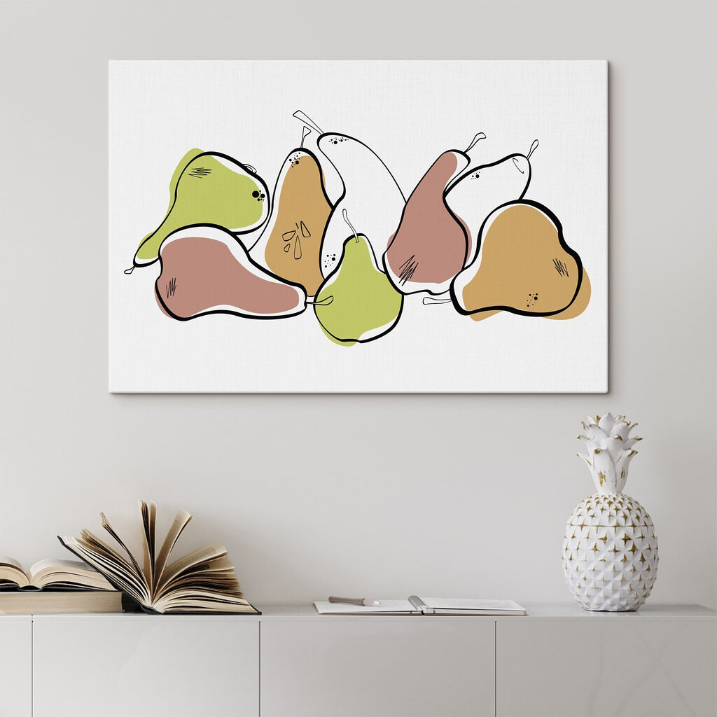 Group of pears with black lines Group of pears with black lines