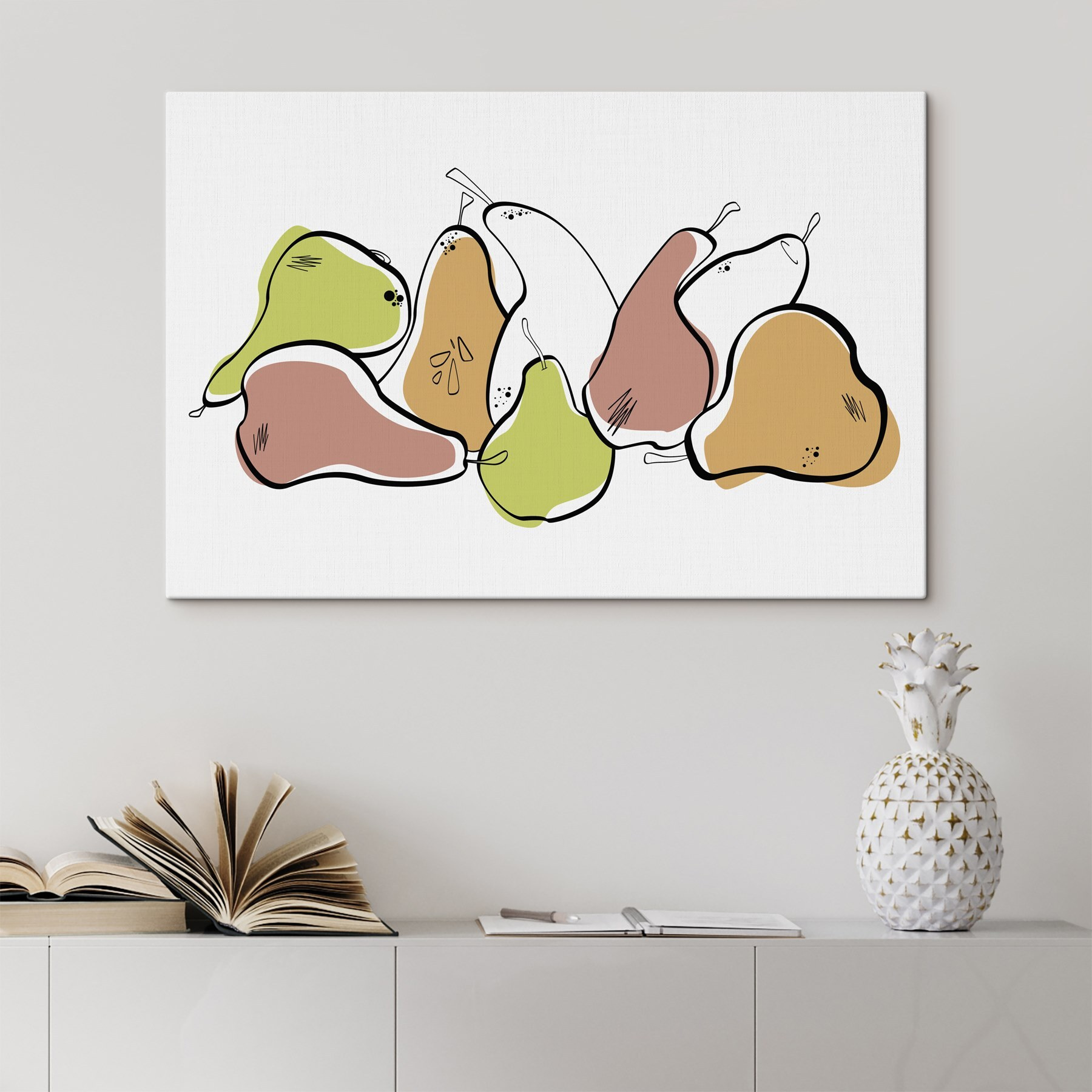 Group of pears with black lines Group of pears with black lines