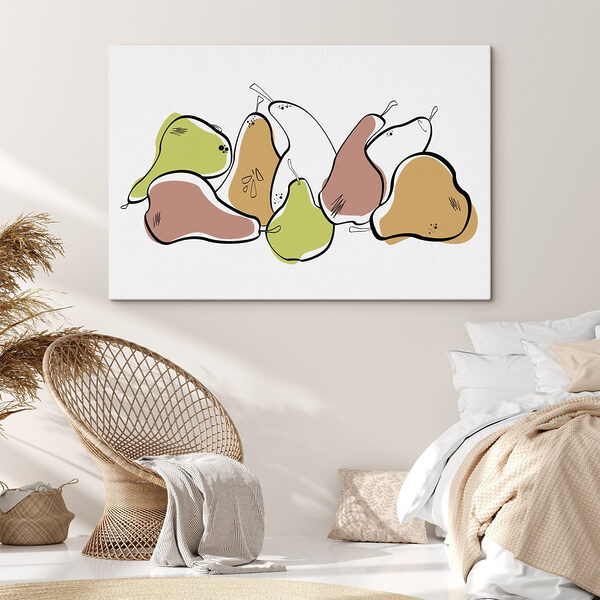 Group of pears with black lines Group of pears with black lines