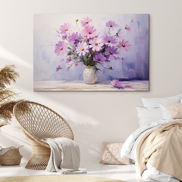 Painting of flowers in a vase