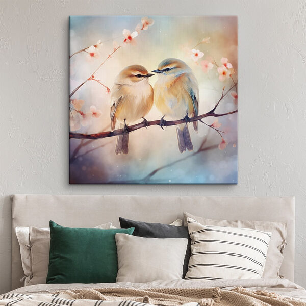 Two birds on a branch