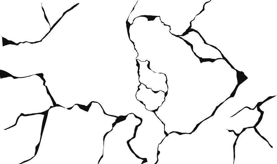 Carta da parati Disegno in bianco e nero di una superficie screpolata - immagine 3
