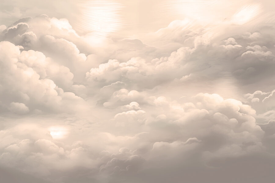 Nuvole soffici che attraversano il cielo