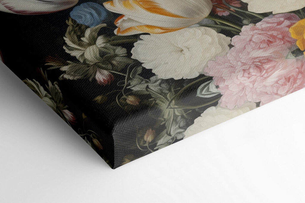 Vase of flowers with butterflies