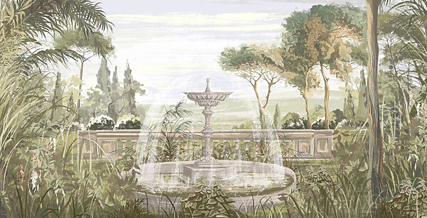 Fontana d'acqua in un giardino Fontana d'acqua in un giardino