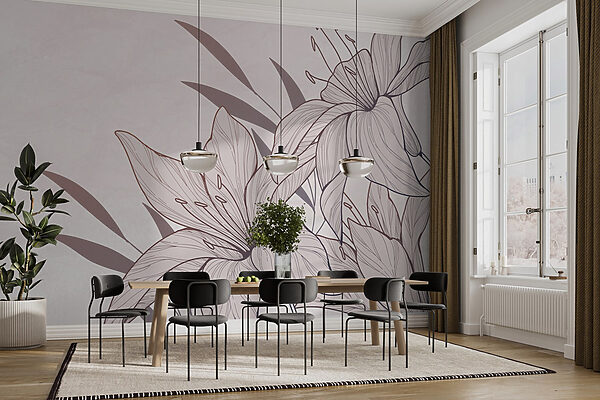 Disegno di fiori e foglie Disegno di fiori e foglie