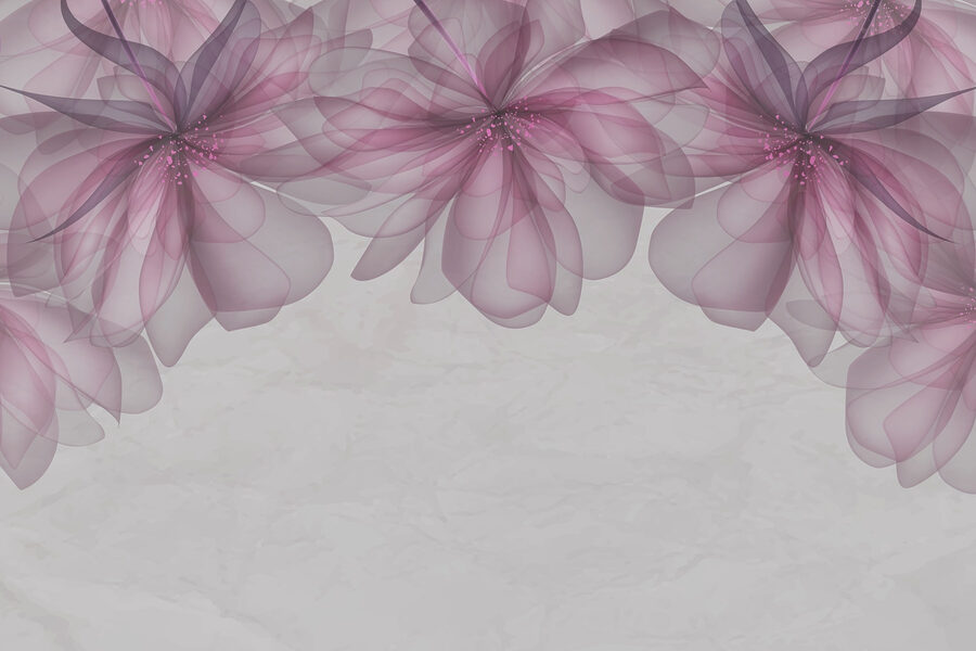 Gruppo di fiori viola e rosa
