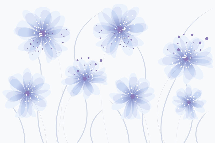 Gruppo di fiori blu