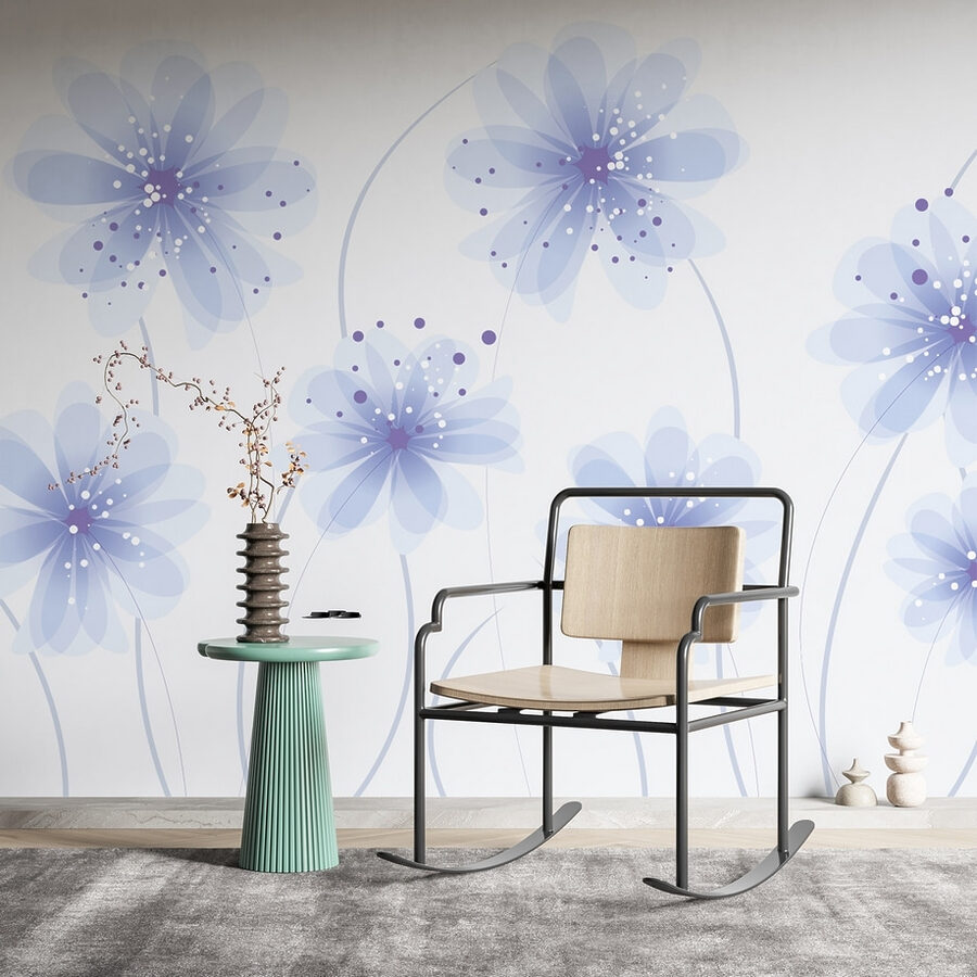 Gruppo di fiori blu