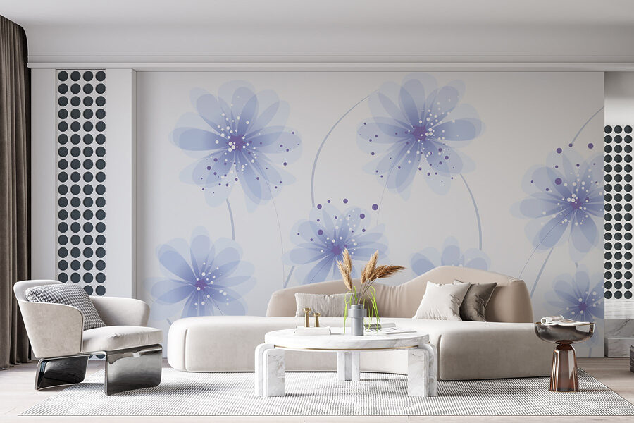 Gruppo di fiori blu