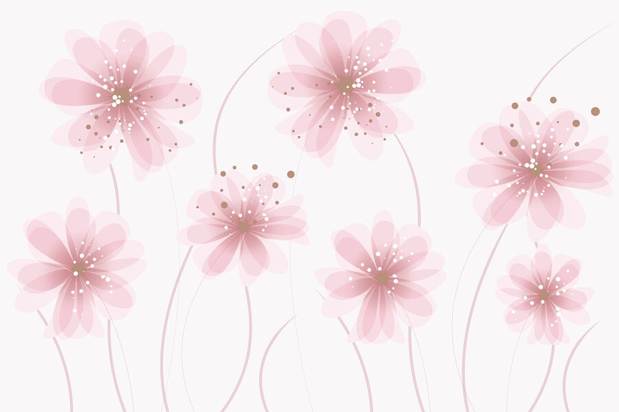 Gruppo di fiori rosa