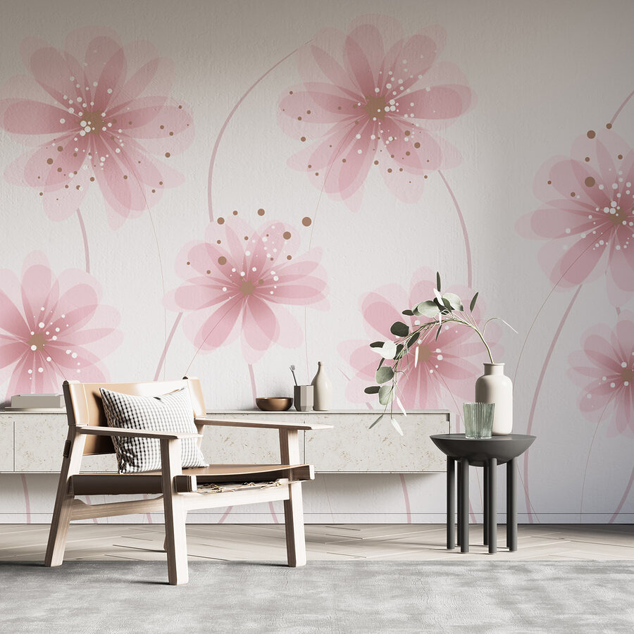 Gruppo di fiori rosa
