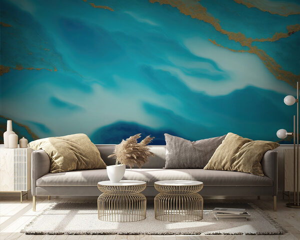 Onde serene di blu e oro Onde serene di blu e oro