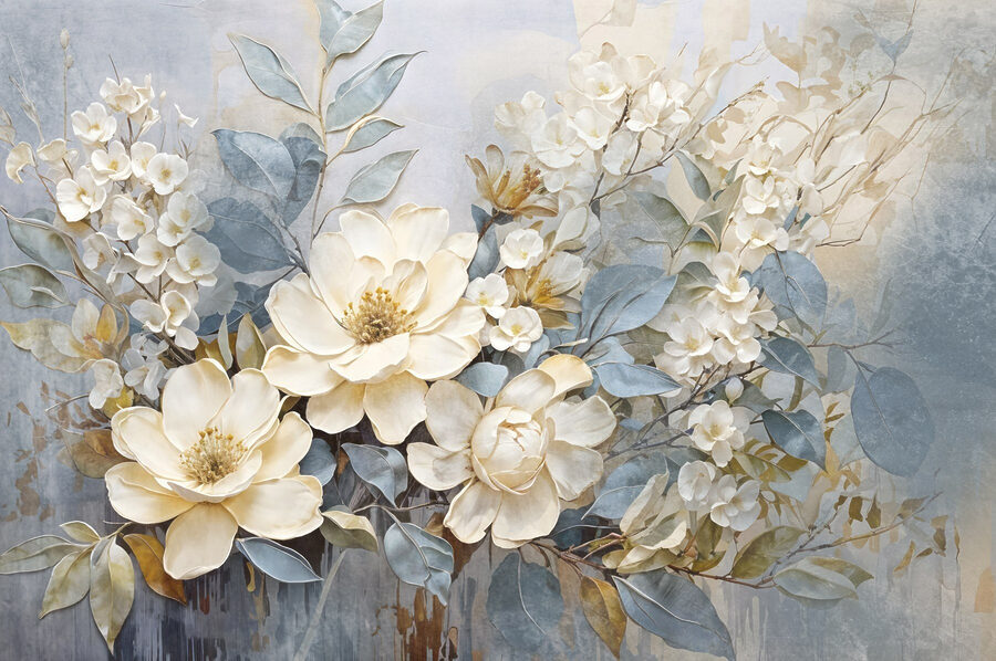 Pittura di fiori e foglie Pittura di fiori e foglie