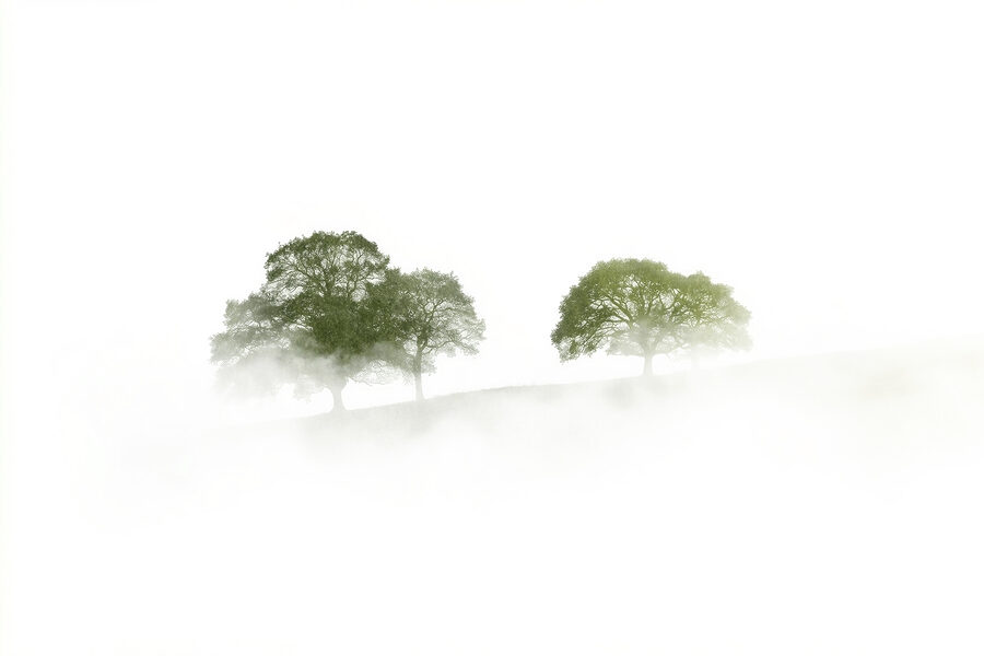 Alberi nella nebbia