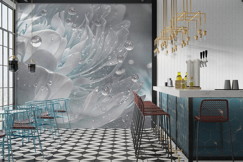 Delicate petals with morning dew