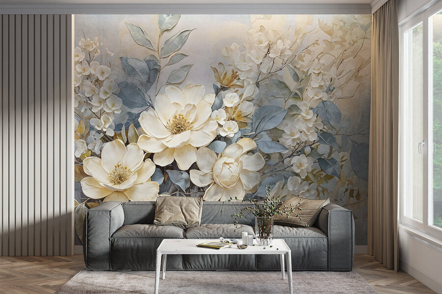 Pittura di fiori e foglie Pittura di fiori e foglie