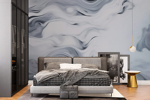 Vortici astratti di bianco e nero Vortici astratti di bianco e nero