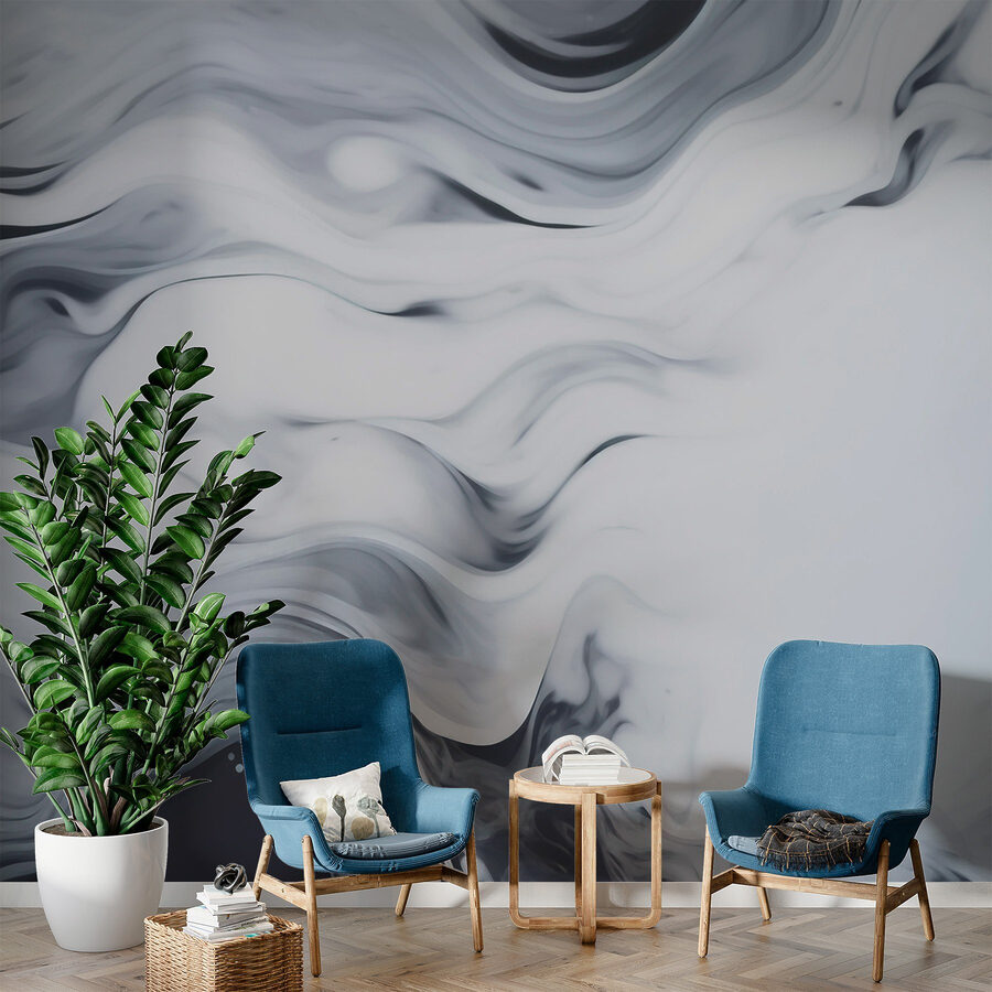 Vortici astratti di bianco e nero