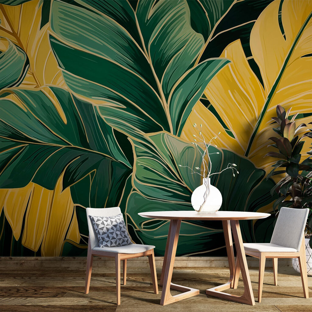 Vibrant leaves in harmonious colors