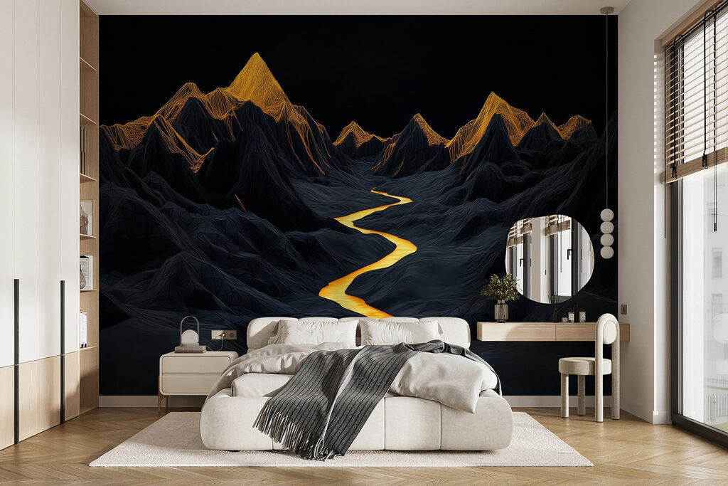 River running through a mountain range