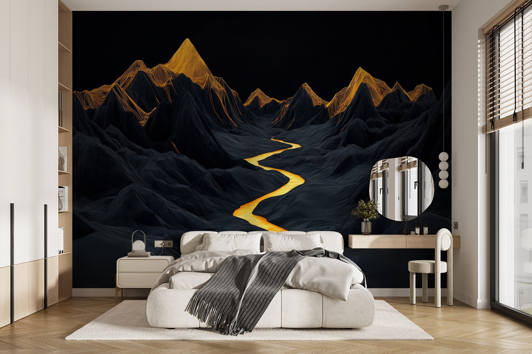 River running through a mountain range