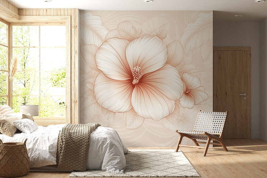 Fioriture delicate in toni tenui.