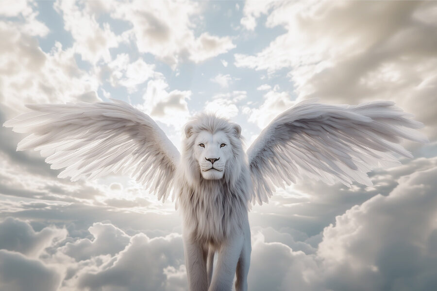 Leone con le ali nel cielo Leone con le ali nel cielo