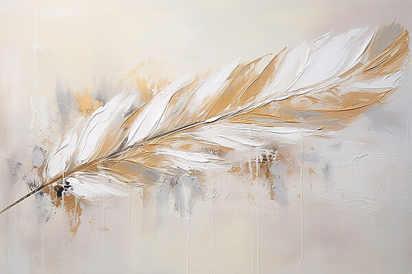 Delicate feather on a soft background Delicate feather on a soft background