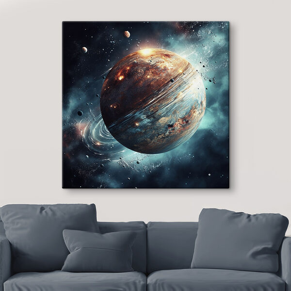 Quadri Quadri Pianeta nello spazio con stelle e pianeti (COD: s41569)