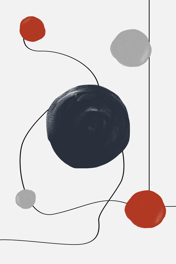 Black and red circles and lines