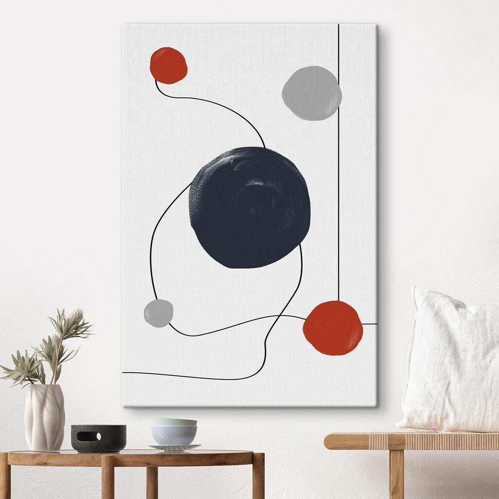 Black and red circles and lines
