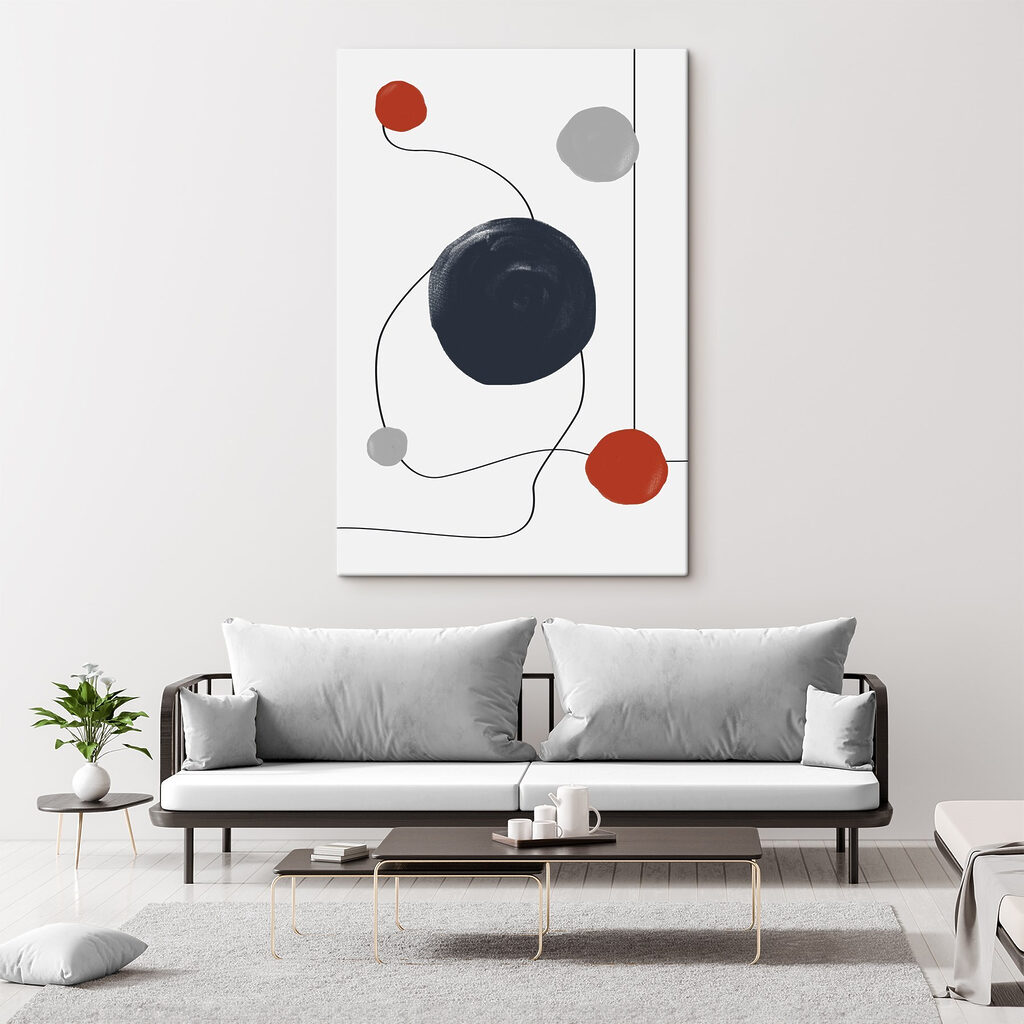 Black and red circles and lines