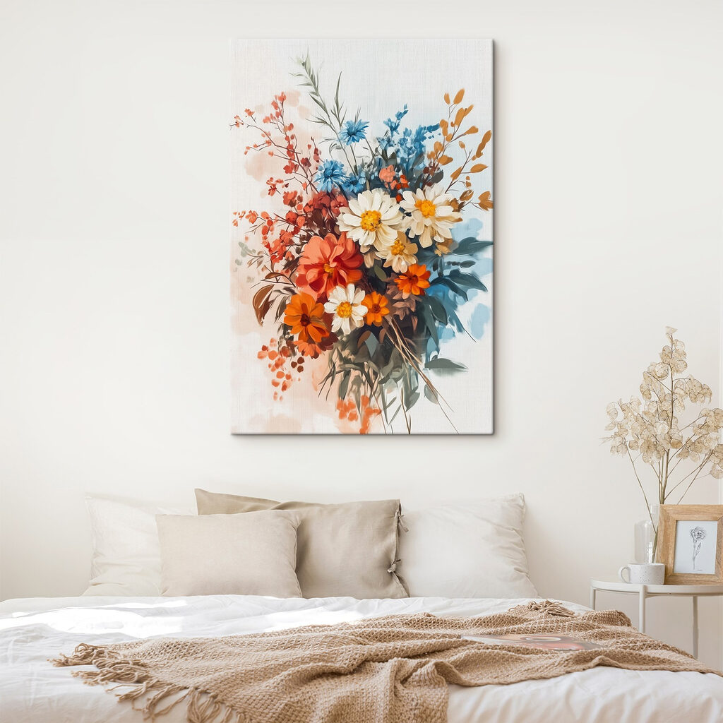 Painting of flowers in a vase